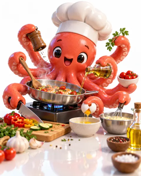 Octopus Chef · Glossy Vinyl Studio