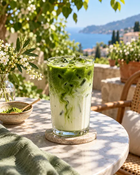 Iced Matcha Latte · Sunny Terrace