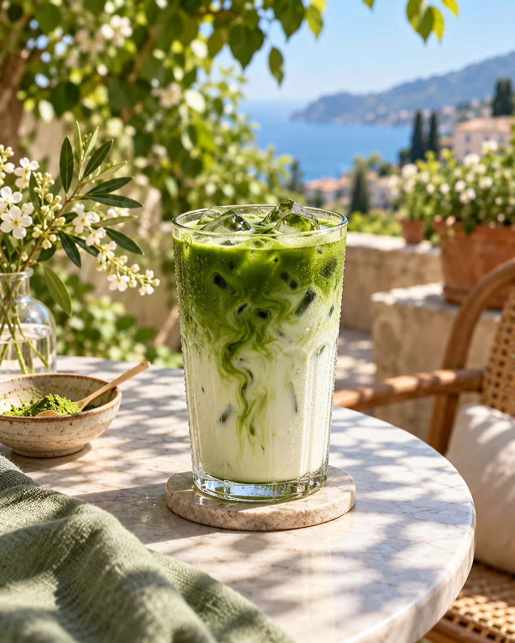 Iced Matcha Latte · Sunny Terrace
