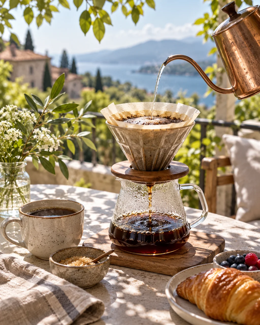 Pour-over Coffee Setup · Sunny Terrace