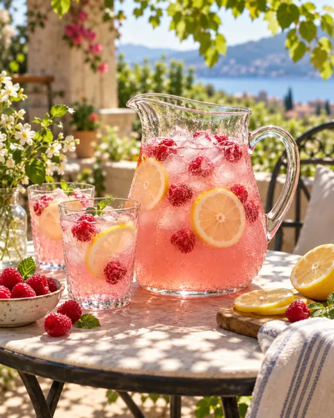 Pink Lemonade Pitcher · Sunny Terrace