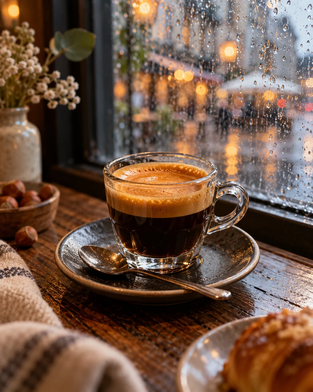 Espresso Shot · Rainy Cafe Window