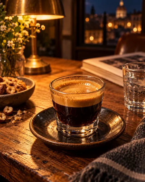 Espresso Shot · Warm Evening Lamplight