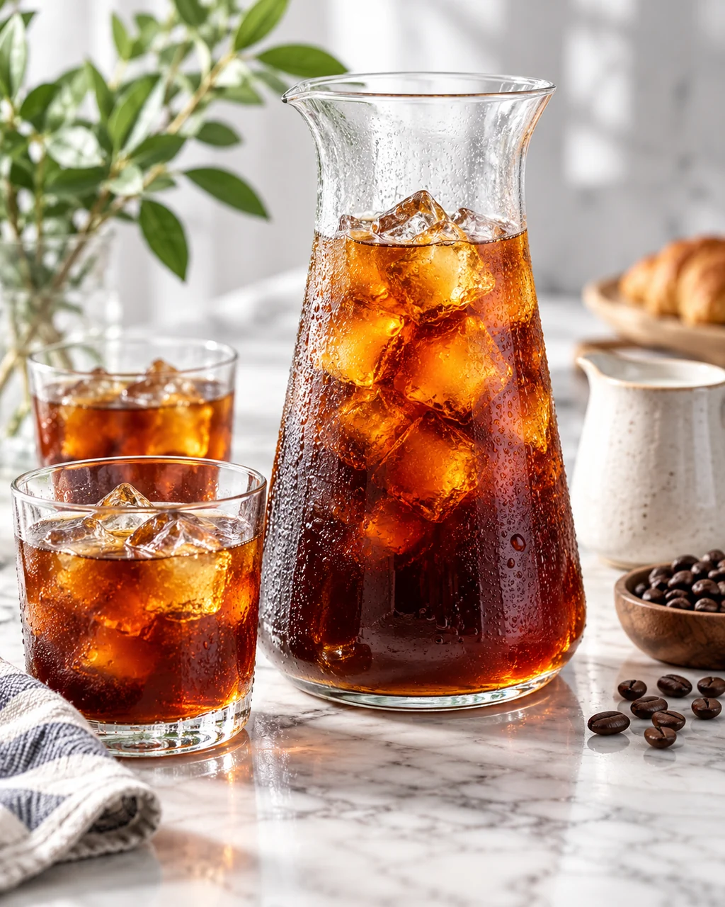 Cold Brew Carafe · Minimal Marble Counter