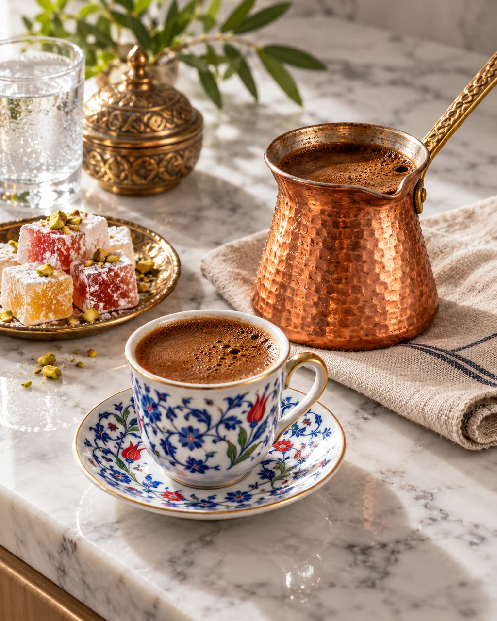 Turkish Coffee · Minimal Marble Counter