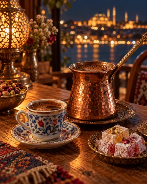 Turkish Coffee · Warm Evening Lamplight
