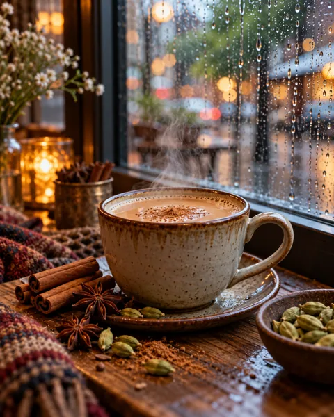 Masala Chai · Rainy Cafe Window