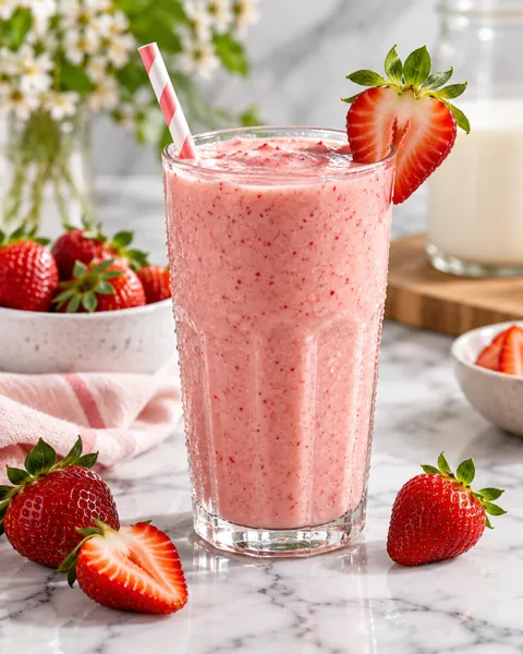 Strawberry Smoothie · Minimal Marble Counter