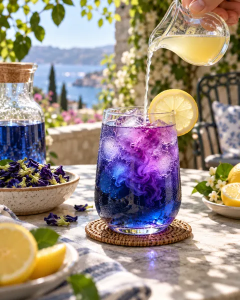 Butterfly Pea Tea · Sunny Terrace