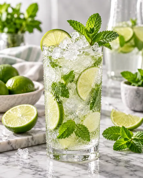 Mint Lime Spritzer · Minimal Marble Counter