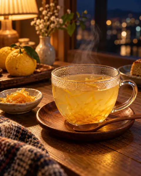 Yuzu Honey Tea · Warm Evening Lamplight