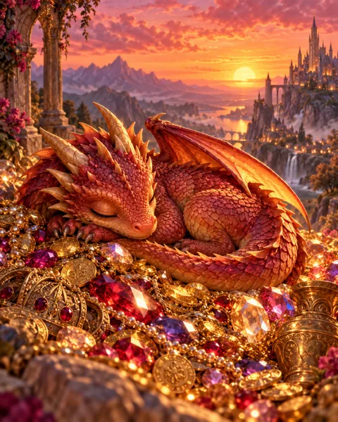 Sleeping Baby Dragon · Ember Dusk
