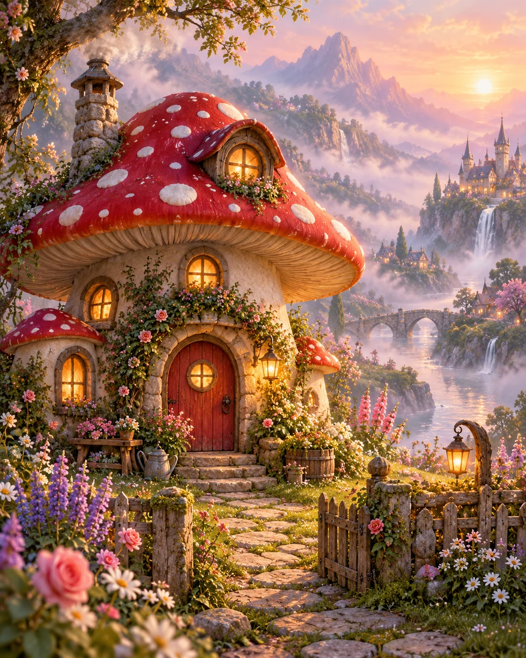 Toadstool Cottage · Pastel Dreamscape