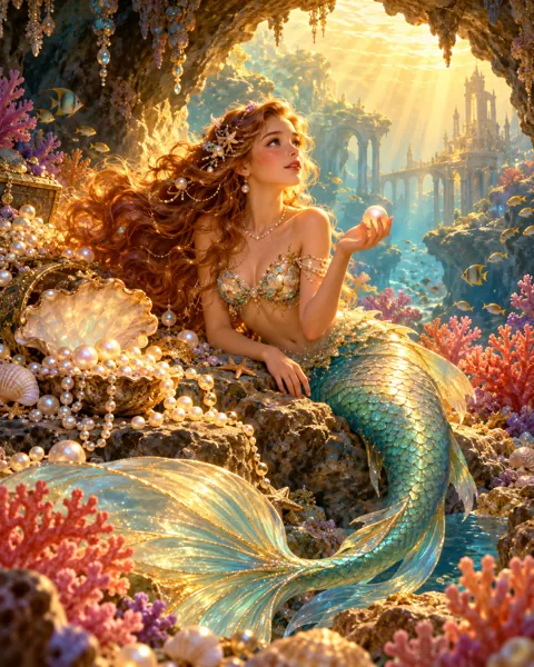 Mermaid's Pearl Grotto · Storybook Dawn