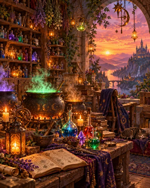Wizard's Potion Workshop · Ember Dusk