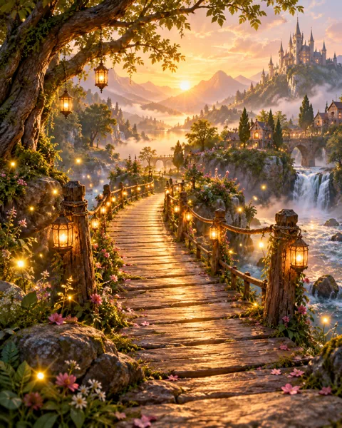 Fairy Lantern Bridge · Storybook Dawn