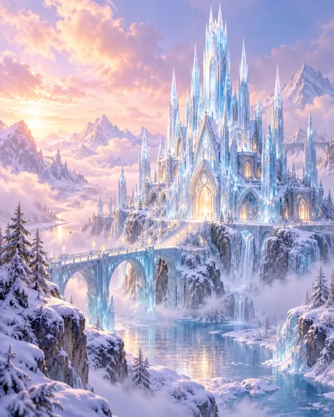 Moonlit Ice Palace · Pastel Dreamscape