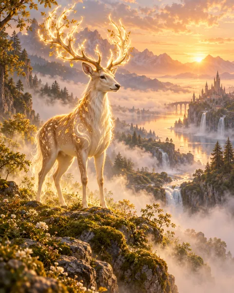 Spirit Deer · Storybook Dawn