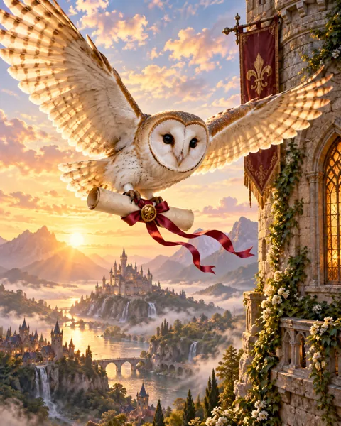 Messenger Owl · Storybook Dawn