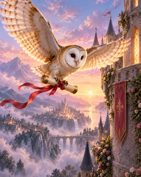 Messenger Owl · Pastel Dreamscape