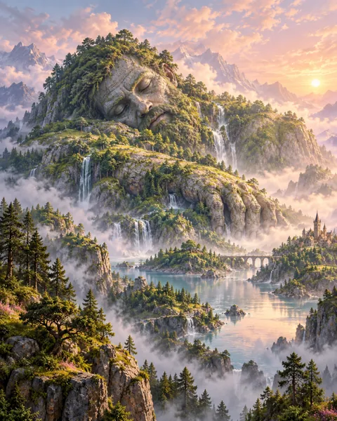 Sleeping Giant Mountain · Pastel Dreamscape