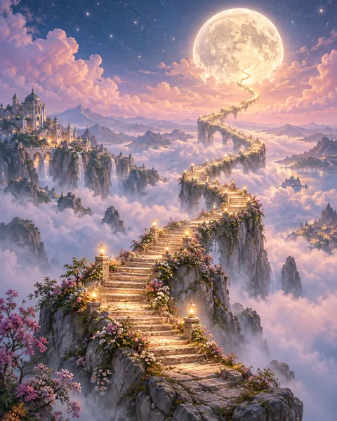 Stairway to the Moon · Pastel Dreamscape