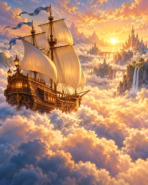 Flying Sky Ship · Storybook Dawn