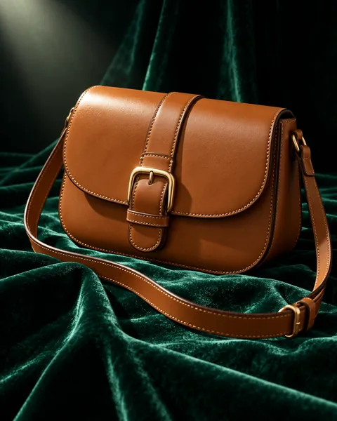 Leather Crossbody Bag · Moody Velvet