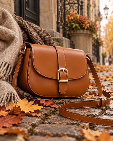 Leather Crossbody Bag · Autumn Street Corner