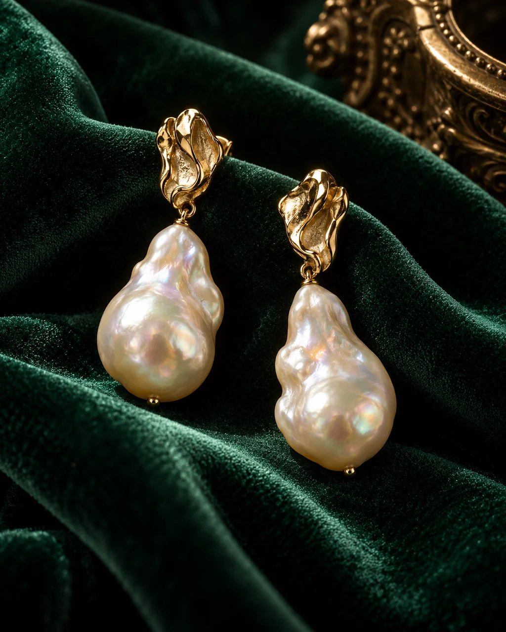 Pearl Drop Earrings · Moody Velvet