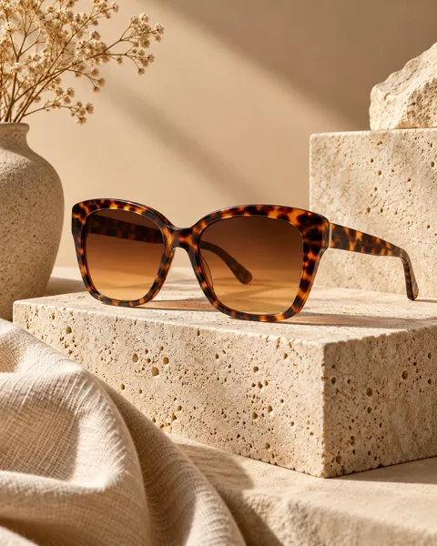 Tortoiseshell Sunglasses · Sculptural Plinths