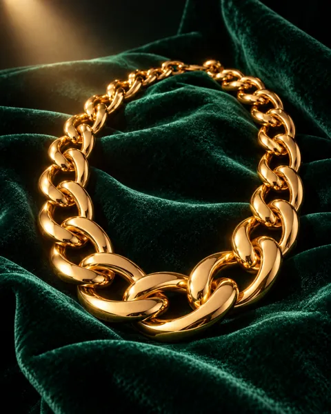 Gold Chain Necklace · Moody Velvet
