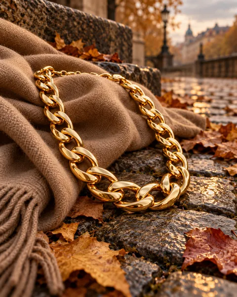 Gold Chain Necklace · Autumn Street Corner