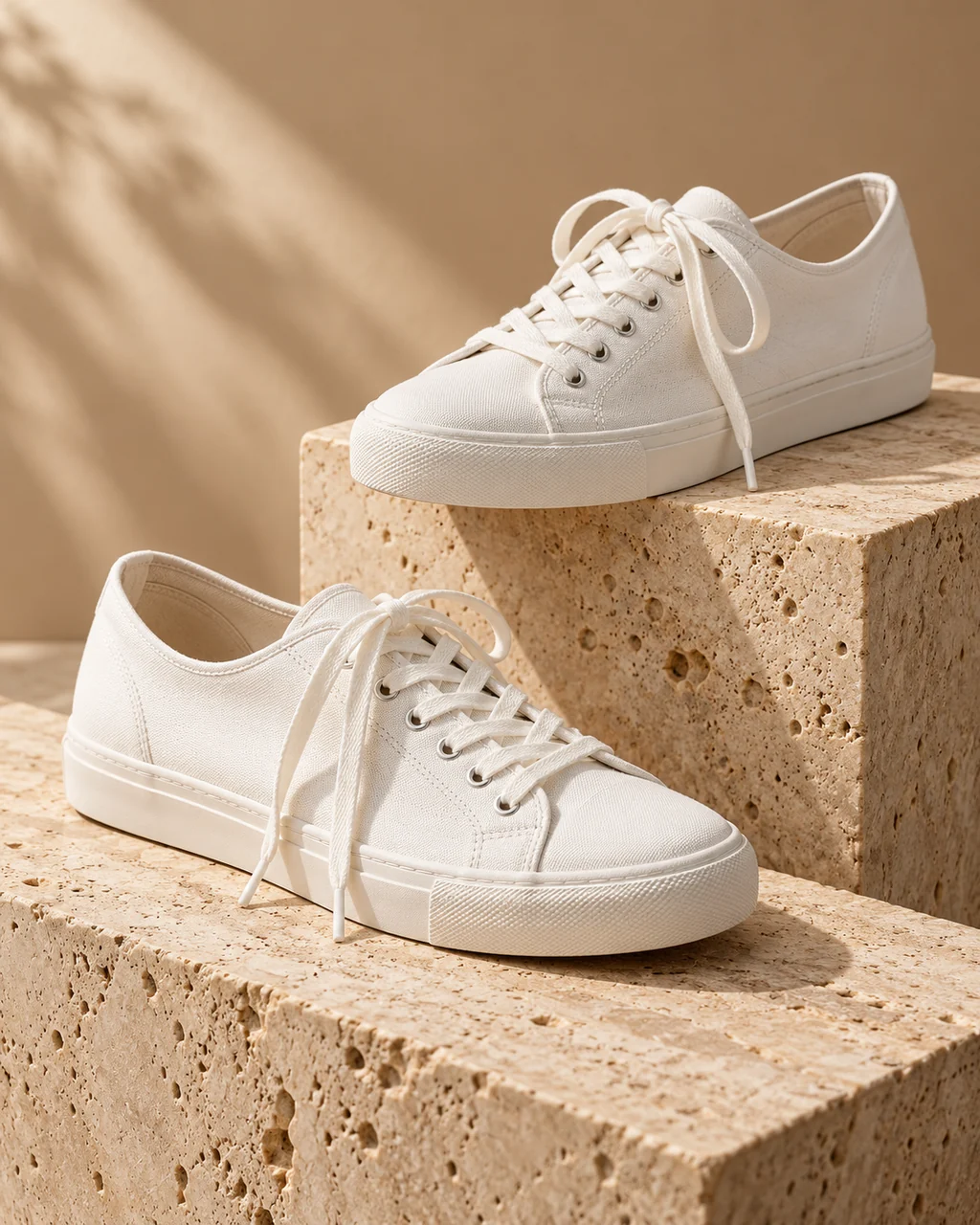 Canvas Sneakers · Sculptural Plinths