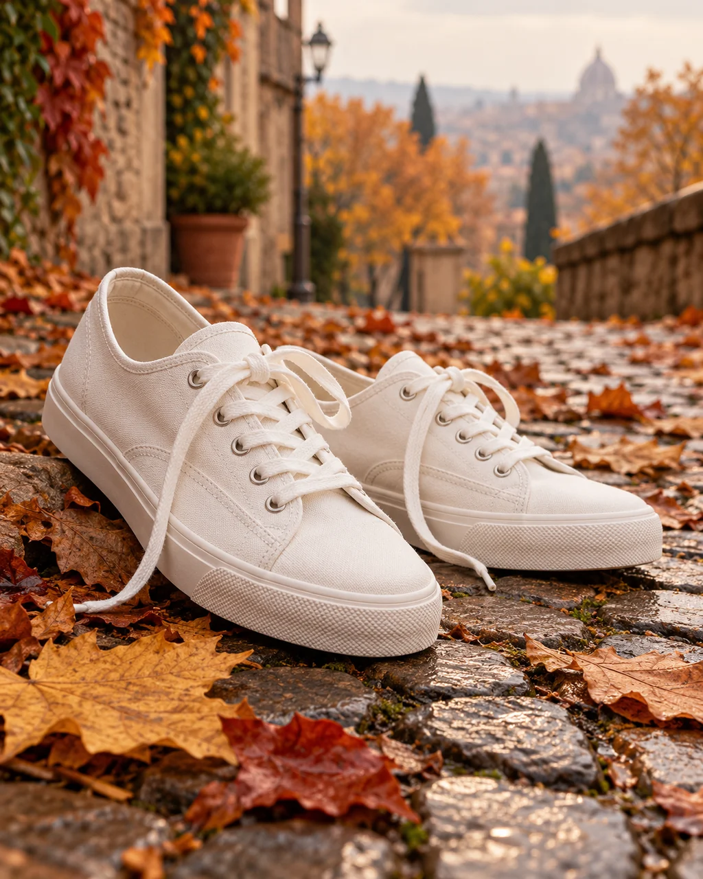 Canvas Sneakers · Autumn Street Corner