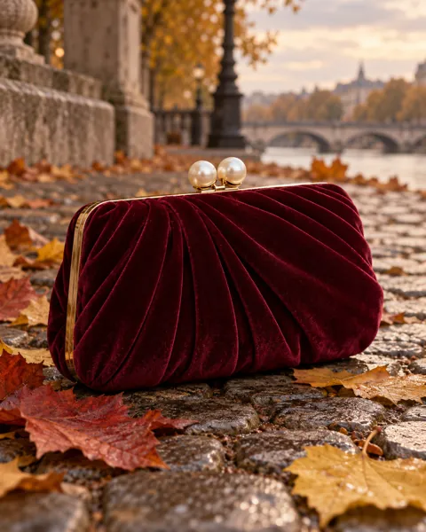 Velvet Evening Clutch · Autumn Street Corner