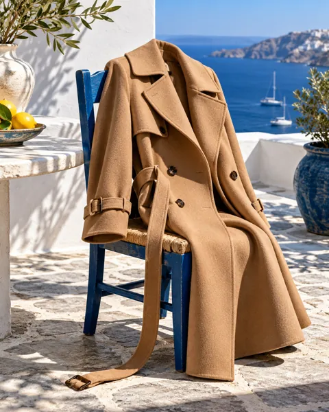 Wool Trench Coat · Riviera Sunlight