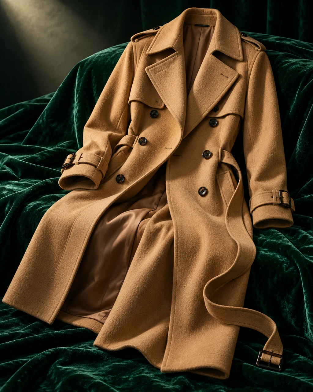 Wool Trench Coat · Moody Velvet
