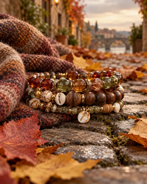 Beaded Bracelet Stack · Autumn Street Corner