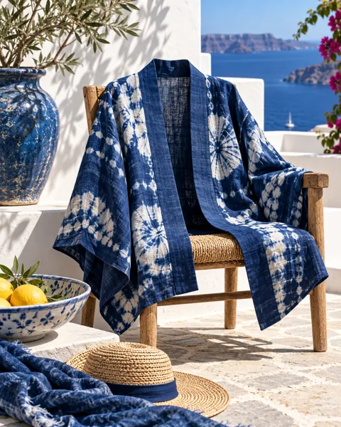 Shibori Kimono Jacket · Riviera Sunlight
