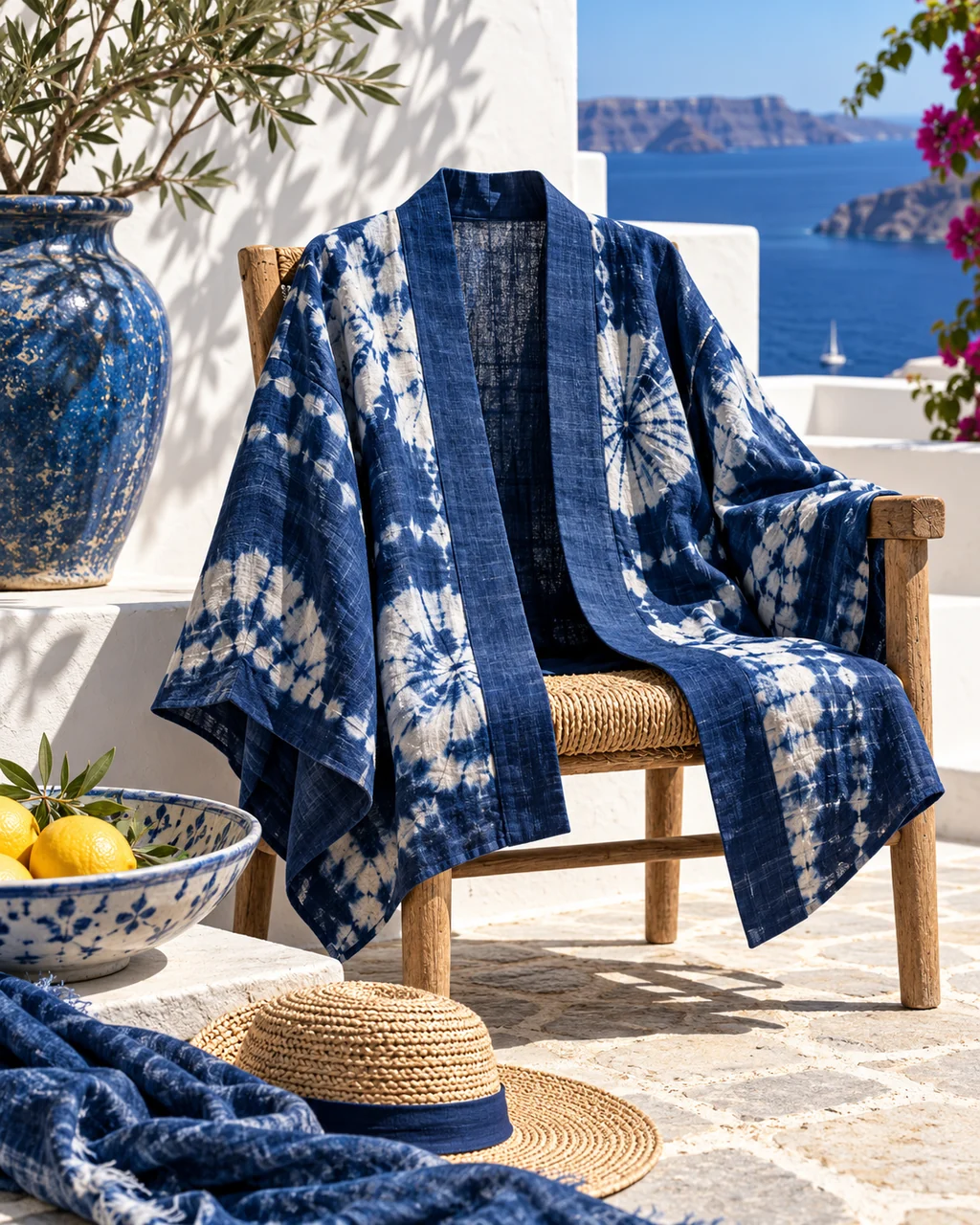Shibori Kimono Jacket · Riviera Sunlight
