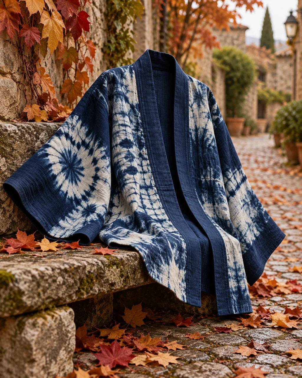 Shibori Kimono Jacket · Autumn Street Corner