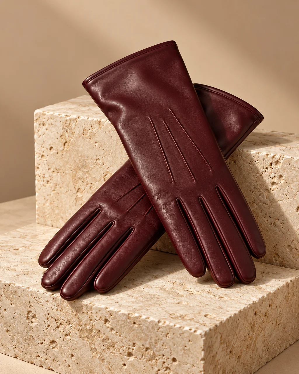 Leather Gloves · Sculptural Plinths