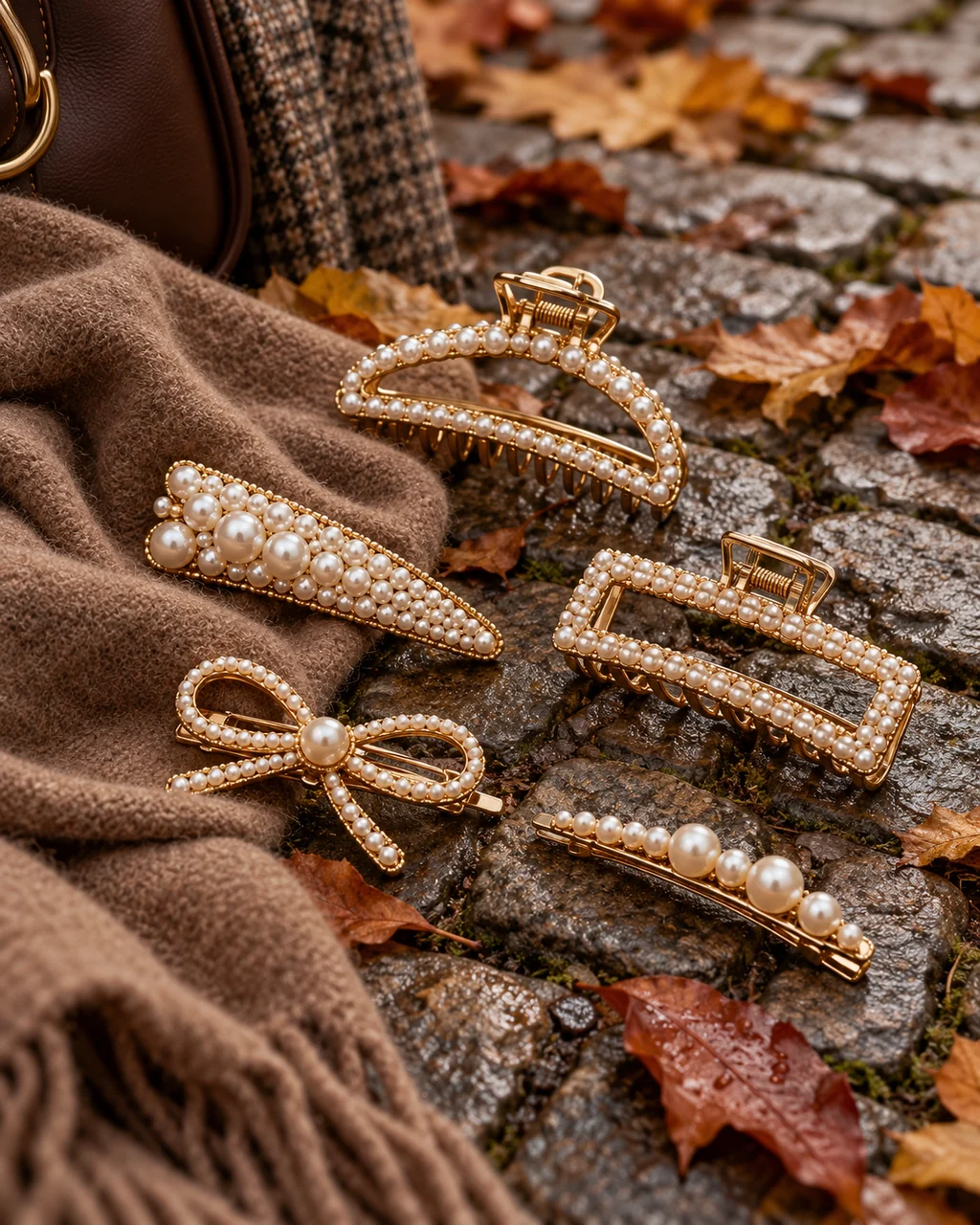 Pearl Hair Clips · Autumn Street Corner