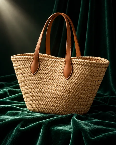 Woven Market Tote · Moody Velvet