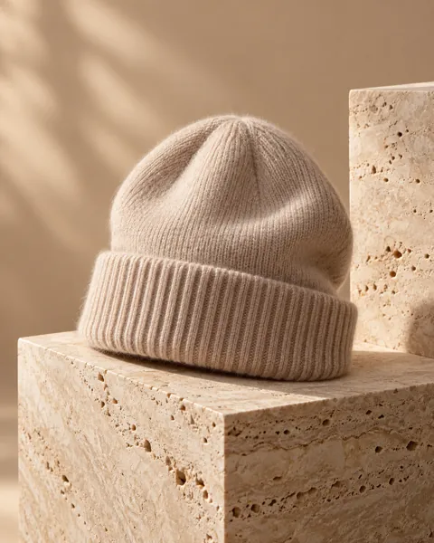 Cashmere Beanie · Sculptural Plinths