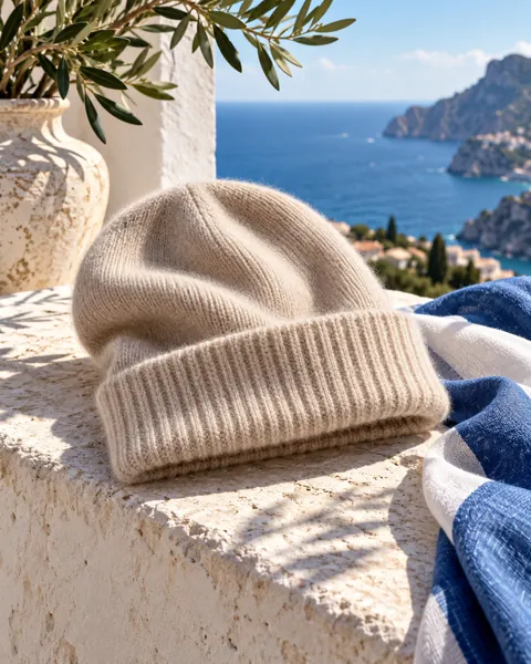 Cashmere Beanie · Riviera Sunlight
