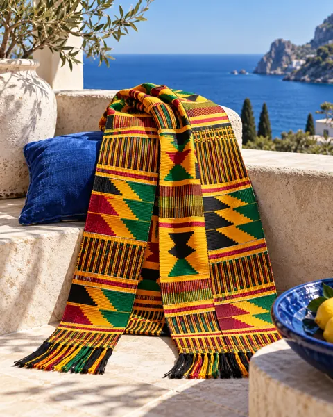 Kente Woven Stole · Riviera Sunlight