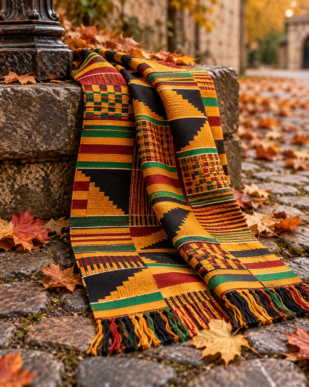 Kente Woven Stole · Autumn Street Corner