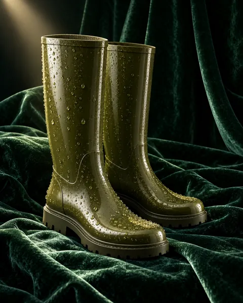 Glossy Rain Boots · Moody Velvet